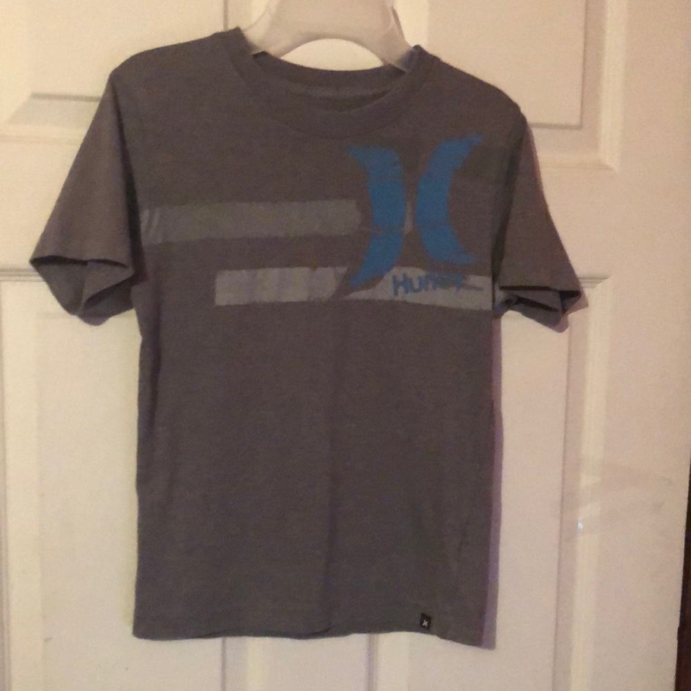 Hurley Gray Graphic Logo T-Shirt Boys Small S 7/8